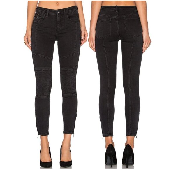 Free People Vintage Stretch Midnight Magic Jeans High Rise Skinny Leg Black 29 - Picture 2 of 16